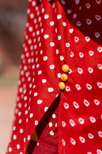Load image into Gallery viewer, Red chunri shirt with farshi shalwar