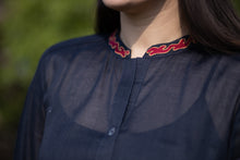 Load image into Gallery viewer, Blue Afghan Pocket Shirt