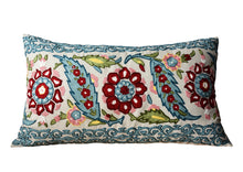 Load image into Gallery viewer, White Blue Border Suzani