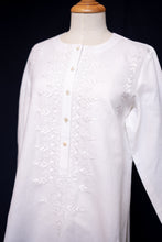 Load image into Gallery viewer, White Shirt With White Embriodery
