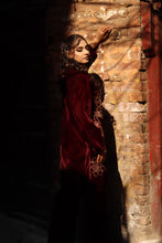 Load image into Gallery viewer, Dard Maroon velvet Jacket suite Pre-Order
