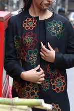 Load image into Gallery viewer, Black Jacket &amp; Trouser With Handmade Embroidery Pre-order

