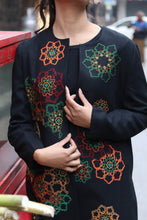 Load image into Gallery viewer, Black Jacket &amp; Trouser With Handmade Embroidery Pre-order
