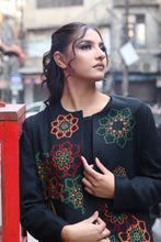 Load image into Gallery viewer, Black Jacket &amp; Trouser With Handmade Embroidery Pre-order
