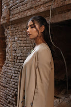 Load image into Gallery viewer, Khaki Long Jacket With Hand Embroidery.
