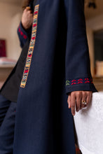 Load image into Gallery viewer, NAVY  BLUE JACKET WITH MULTICOLOR EMBROIDERY
