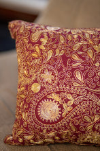 Load image into Gallery viewer, Maroon Marori with Tilla Cushion Cover

