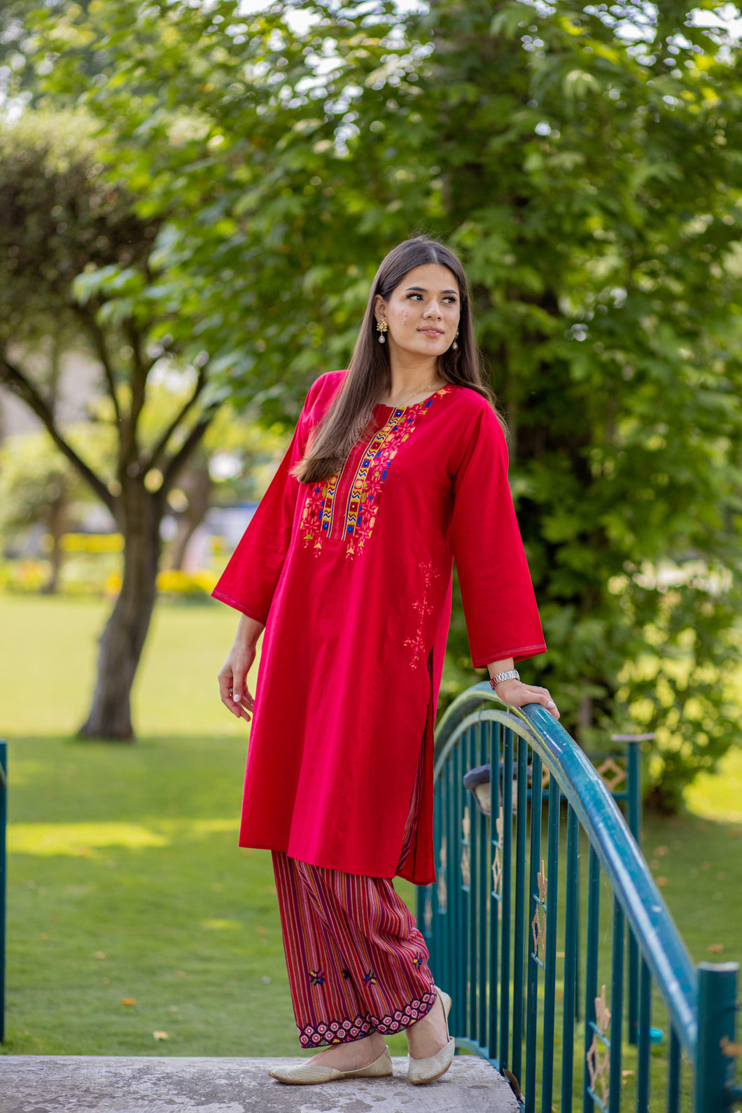 Red Sindhi Kurta