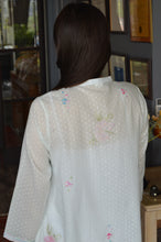 Load image into Gallery viewer, Ice-blue shirt with multicolor embroidery
