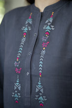 Load image into Gallery viewer, Grey Embroidered shirt- APC 258
