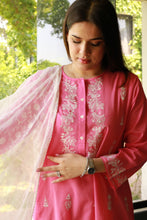 Load image into Gallery viewer, Pink Lawn Shirt with White Booti Embroidery
