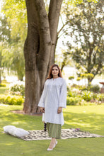 Load image into Gallery viewer, White on white embroidered Kurta-Pre order
