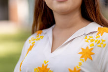 Load image into Gallery viewer, White Kurta with Yellow Embroidery
